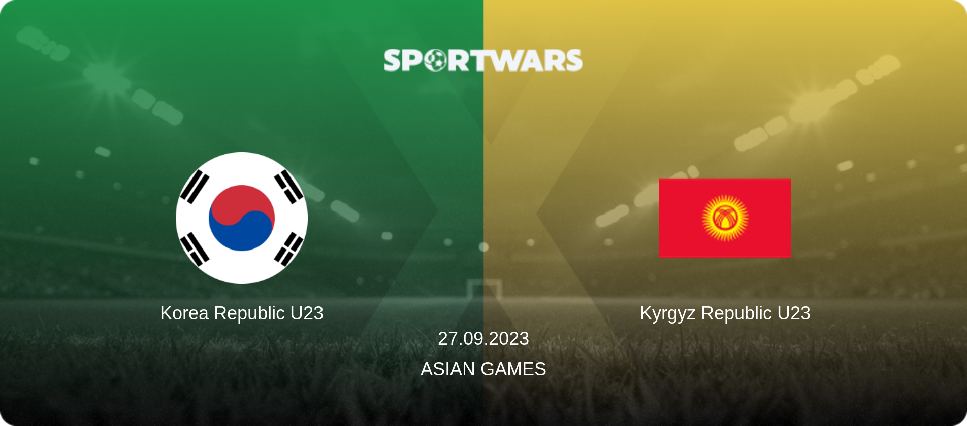 Korea Republic U23 — Kyrgyz Republic U23, 27.09.2023 — Asian Games (match preview)