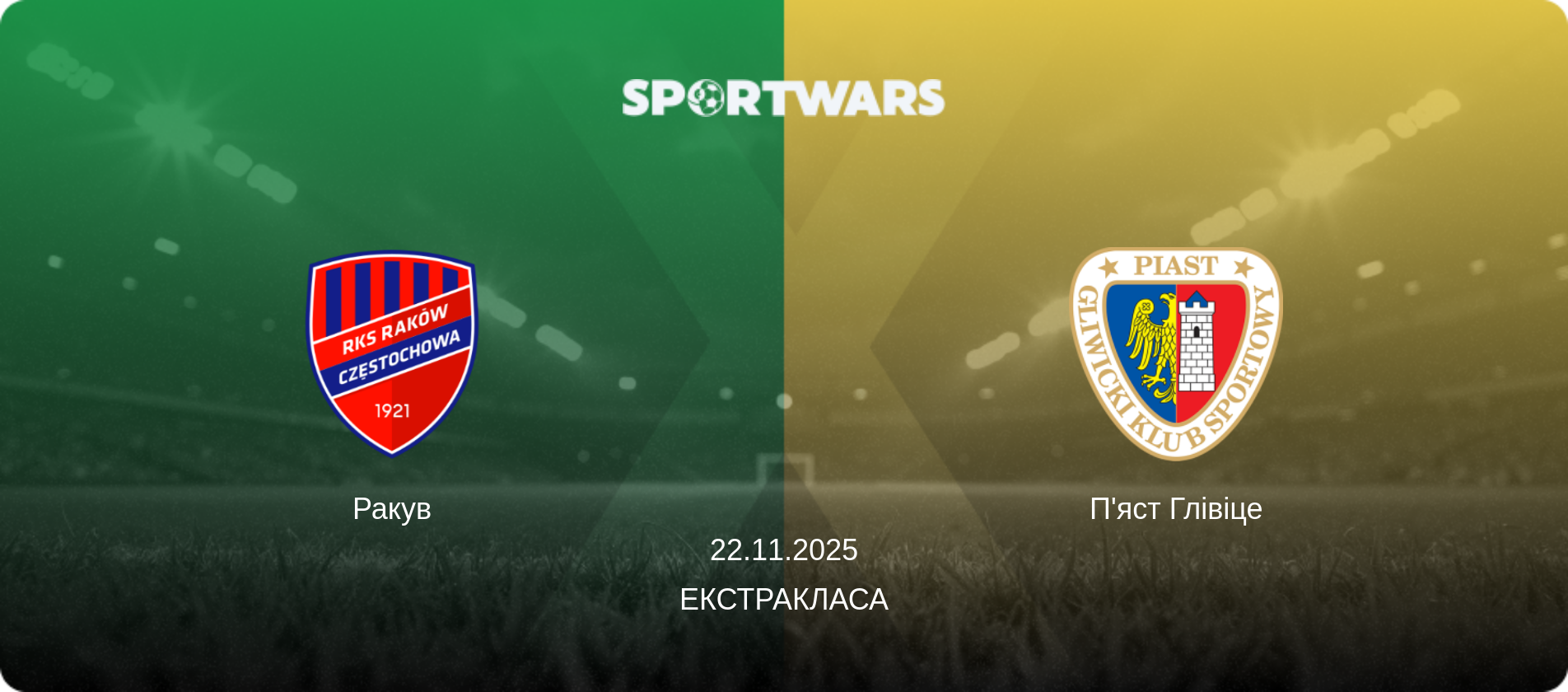Ракув - П'яст Глівіце, 22.11.2025 — Екстракласа (анонс матчу)