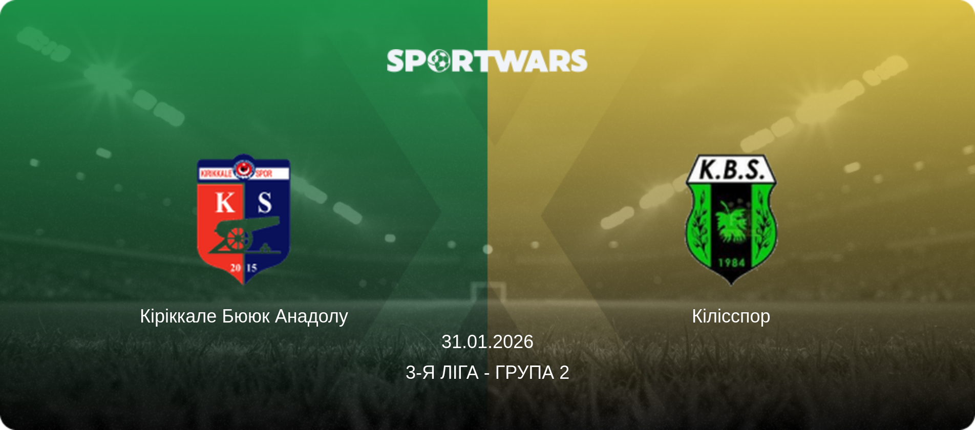 Кіріккале Бююк Анадолу - Кілісспор, 31.01.2026 — 3-я Ліга - Група 2 (анонс матчу)