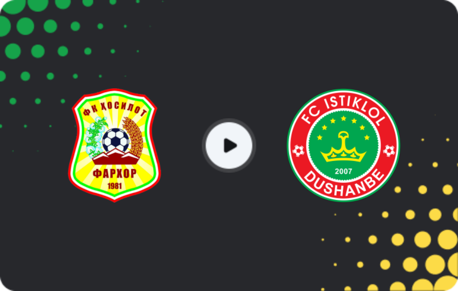 Где смотреть Хосилот Фархор - Истиклол, Высшая лига, 09.08.2025