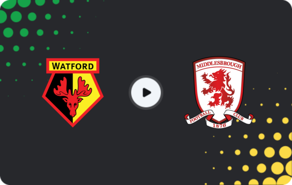 Где смотреть Уотфорд - Мидлсбро, Чемпионшип, 01.11.2025