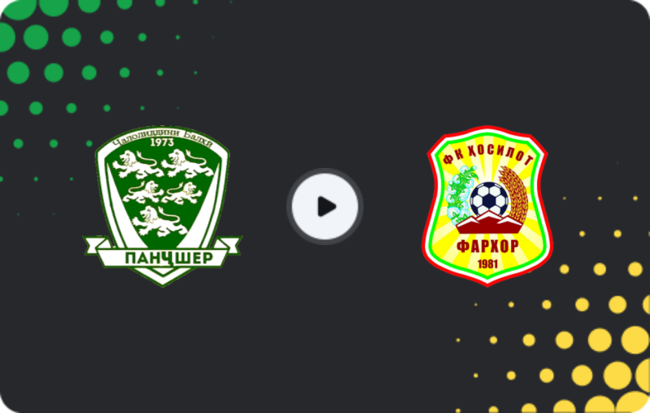 Где смотреть Панджшер - Хосилот Фархор, Высшая лига, 09.11.2025