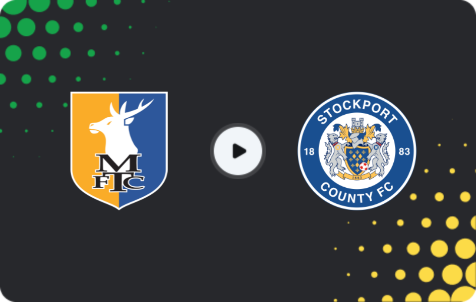 Где смотреть Мансфилд Таун - Стокпорт Каунти, Лига Один, 20.12.2025