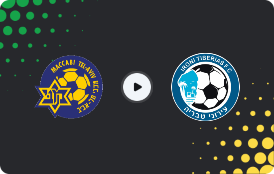 Где смотреть Маккаби Тель-Авив - Ирони Тверия, Лигат Ха'аль, 30.12.2025