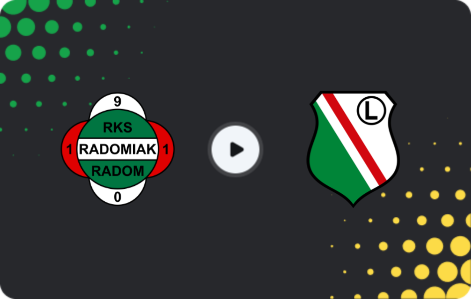 Где смотреть Радомяк Радом - Легия Варшава, Экстракласа, 14.03.2026