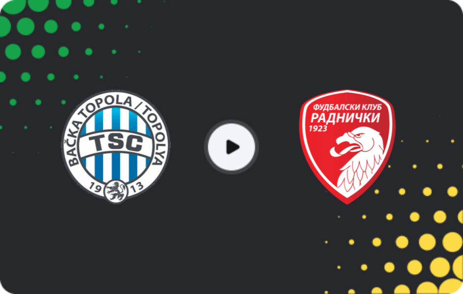 Где смотреть Бачка Топола - Раднички 1923, Суперлига, 21.03.2026
