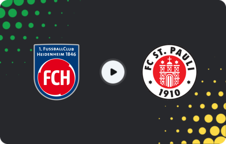 Где смотреть Хайденхайм - Санкт-Паули, Бундеслига, 25.04.2026