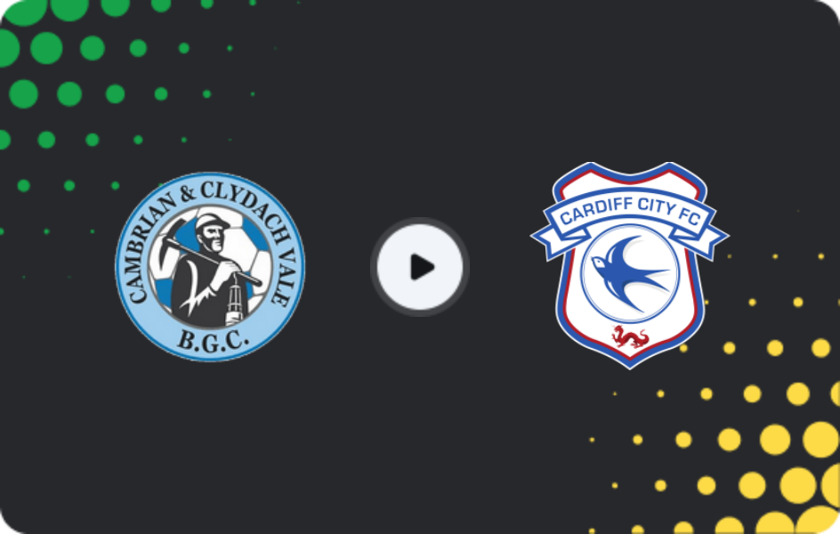 Где смотреть Камбриан энд Клайдек - Кардифф Сити U21, Кубок лиги, 01.08.2025