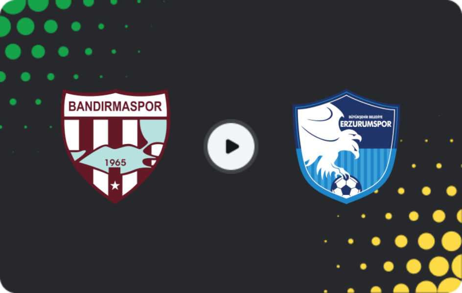 Где смотреть Бандырмаспор - Эрзурумспор, Первая лига TFF, 21.12.2025