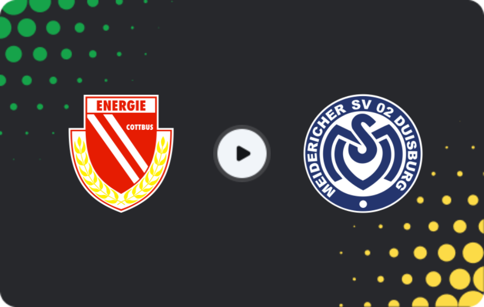 Где смотреть Энерги Котбус - Дуйсбург, 3. Лига, 06.12.2025
