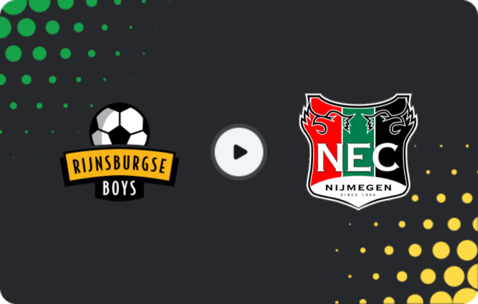 Где смотреть Райнсбургсе Бойз - НЕК Неймеген, Кубок KNVB, 30.10.2025