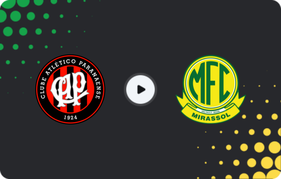 Где смотреть Атлетико Паранаэнсе - Мирассол, Серия А, 31.05.2026