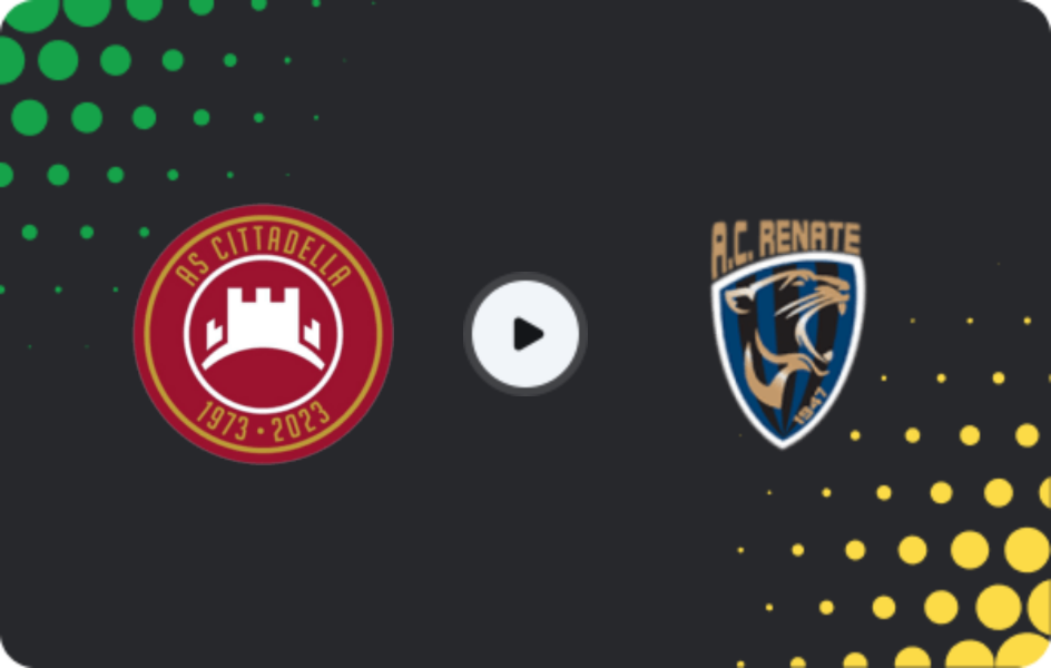 Где смотреть Читтаделла - Ренате, Серия C - Группа A, 16.02.2026