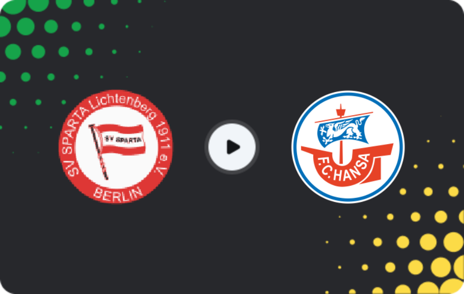 Где смотреть Спарта Лихтенберг - Ганза Росток II, Оберлига NOFV-Норд, 22.02.2026