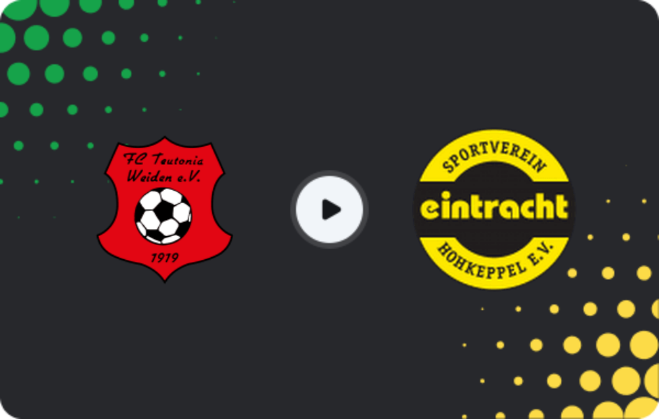 Где смотреть Теутония Вайден - Айнтрахт Хохкеппель, Оберлига - Миттельрейн, 19.04.2026