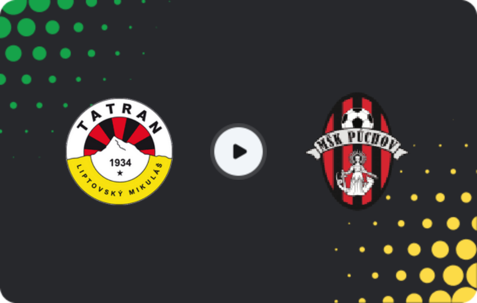 Где смотреть Липтовски Микулаш - Пухов, Вторая лига, 08.05.2026