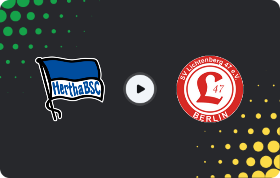 Где смотреть Герта II - Лихтенберг, Товарищеские матчи клубов, 17.01.2026