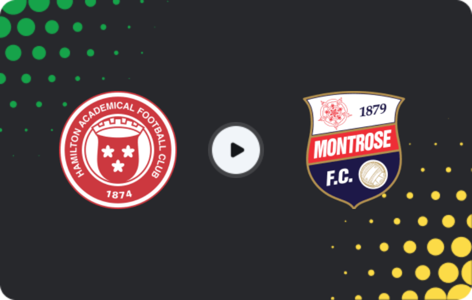 Где смотреть Гамильтон Академикал - Монтроз, Лига Один, 28.02.2026