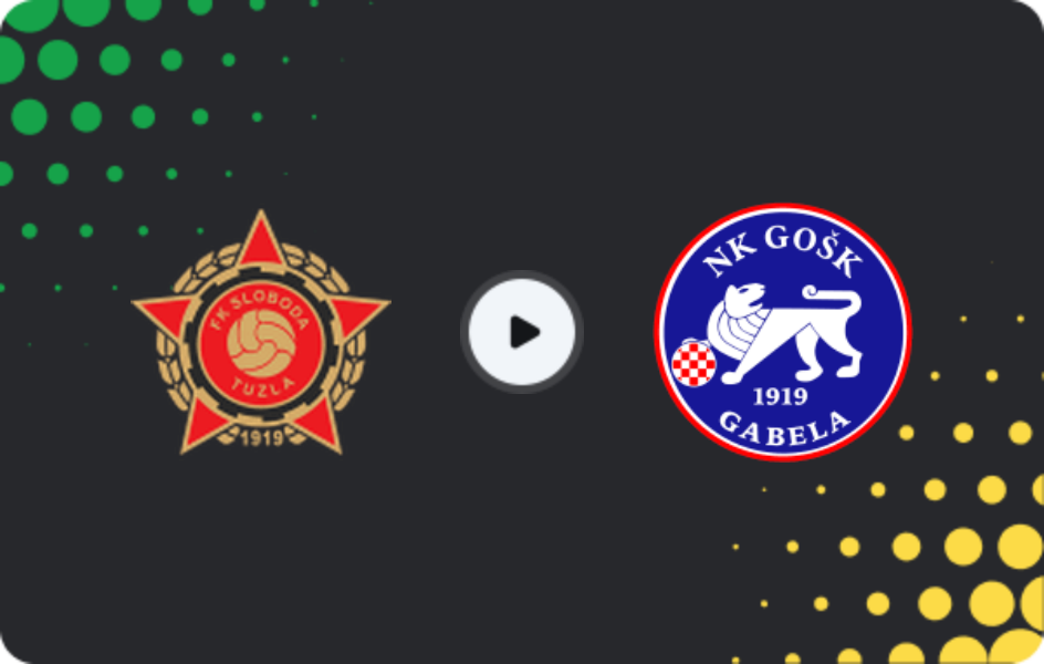 Где смотреть Слобода Тузла - ГОШК Габела, 1-я лига - ФБиГ, 04.04.2026