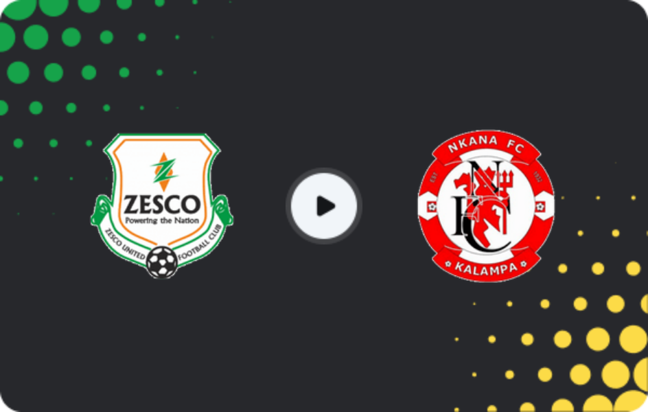Где смотреть ЗЕСКО Юнайтед   - Нкана  , Суперлига, 22.04.2026