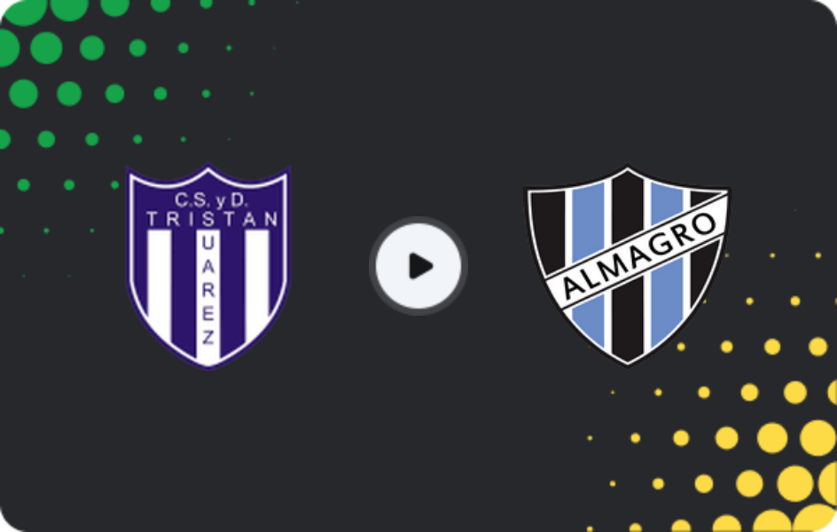 Где смотреть Тристан Суарес - Альмагро, Примера Насьональ, 06.06.2026