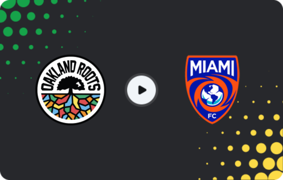 Где смотреть Окленд Рутс - Майами FC  , USL Чемпионшип, 13.06.2026