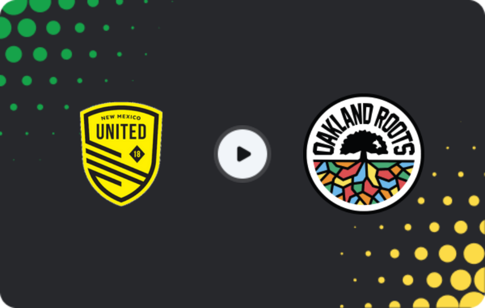 Где смотреть Нью-Мексико Юнайтед - Окленд Рутс, USL Чемпионшип, 04.07.2026