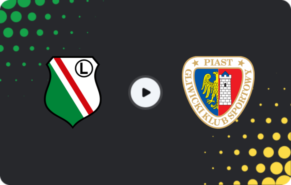 Where to watch Legia Warszawa — Piast Gliwice, Ekstraklasa, 14.12.2025