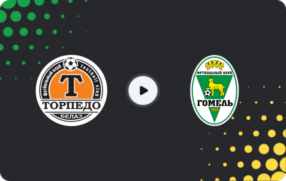 Where to watch Torpedo-BelAZ — FC Gomel, Premier League, 03.08.2025