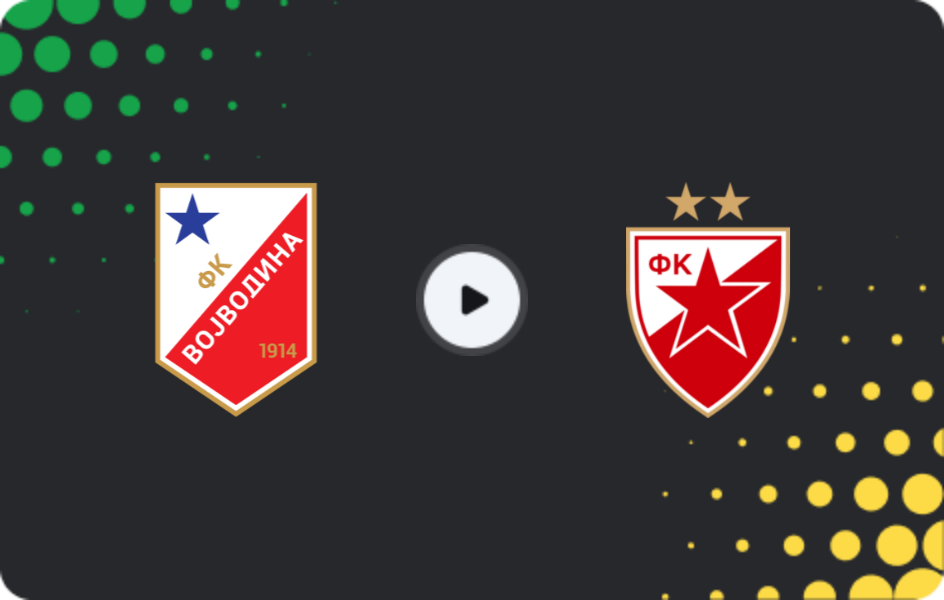 Where to watch Vojvodina — Crvena Zvezda, Super Liga, 30.10.2025