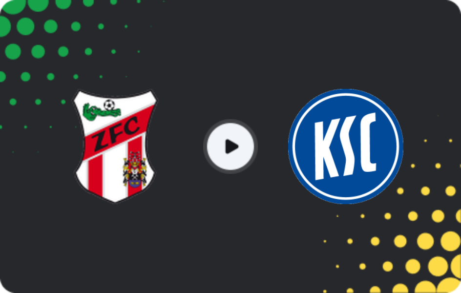 Where to watch ZFC Meuselwitz — Karlsruher, DFB Pokal, 17.08.2025