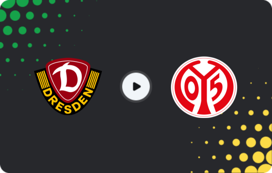Where to watch Dynamo Dresden — Mainz 05, DFB Pokal, 18.08.2025