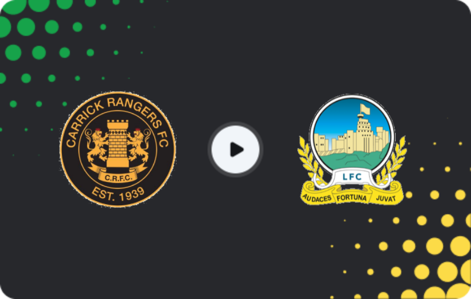 Where to watch Carrick Rangers — Linfield, Premiership, 13.01.2026
