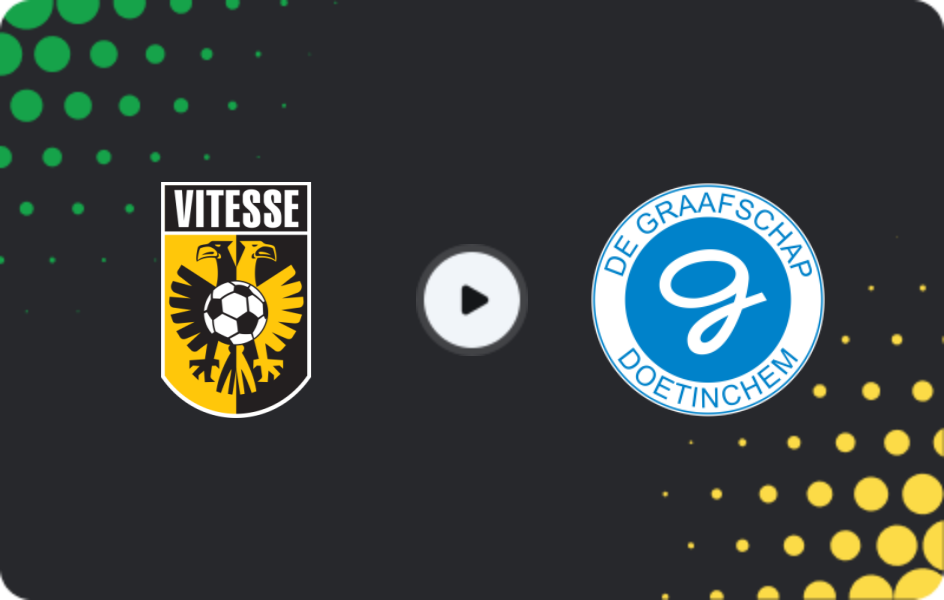 Where to watch Vitesse — De Graafschap, Eerste Divisie, 04.12.2025