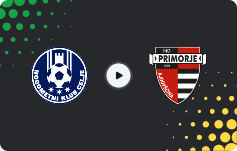 Where to watch Celje — Primorje, PrvaLiga, 06.12.2025