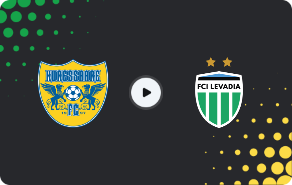 Where to watch Kuressaare — Levadia, Meistriliiga, 18.10.2025