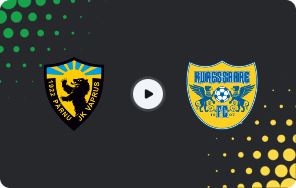 Where to watch Vaprus — Kuressaare, Meistriliiga, 21.10.2025