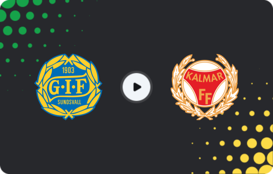 Where to watch GIF Sundsvall — Kalmar FF, Superettan, 25.10.2025