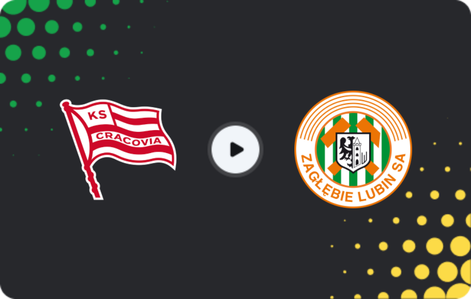 Where to watch Cracovia — Zaglebie Lubin, Ekstraklasa, 03.11.2025