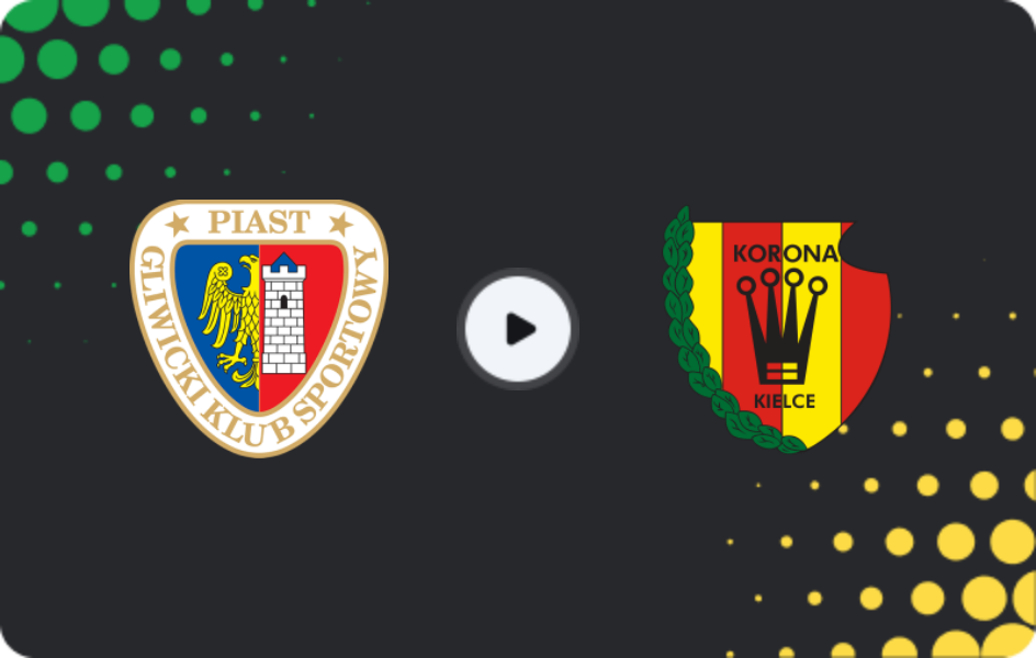 Where to watch Piast Gliwice — Korona Kielce, Ekstraklasa, 31.10.2025