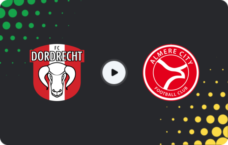 Where to watch Dordrecht — Almere City FC, Eerste Divisie, 03.11.2025