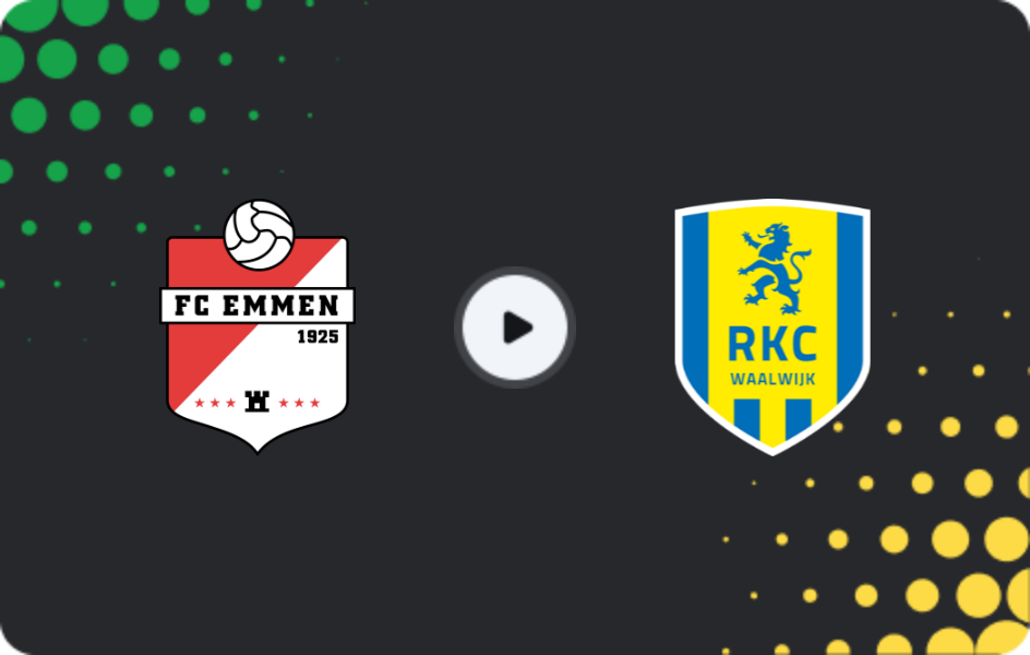 Where to watch Emmen — Waalwijk, Eerste Divisie, 02.11.2025