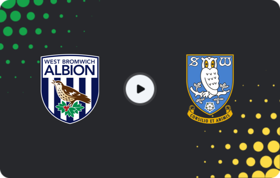 Where to watch West Bromwich — Sheffield Wednesday, Championship, 01.11.2025