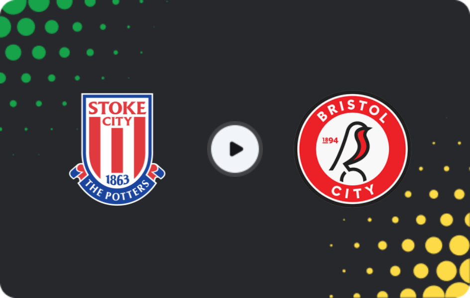 Where to watch Stoke City — Bristol City, Championship, 01.11.2025