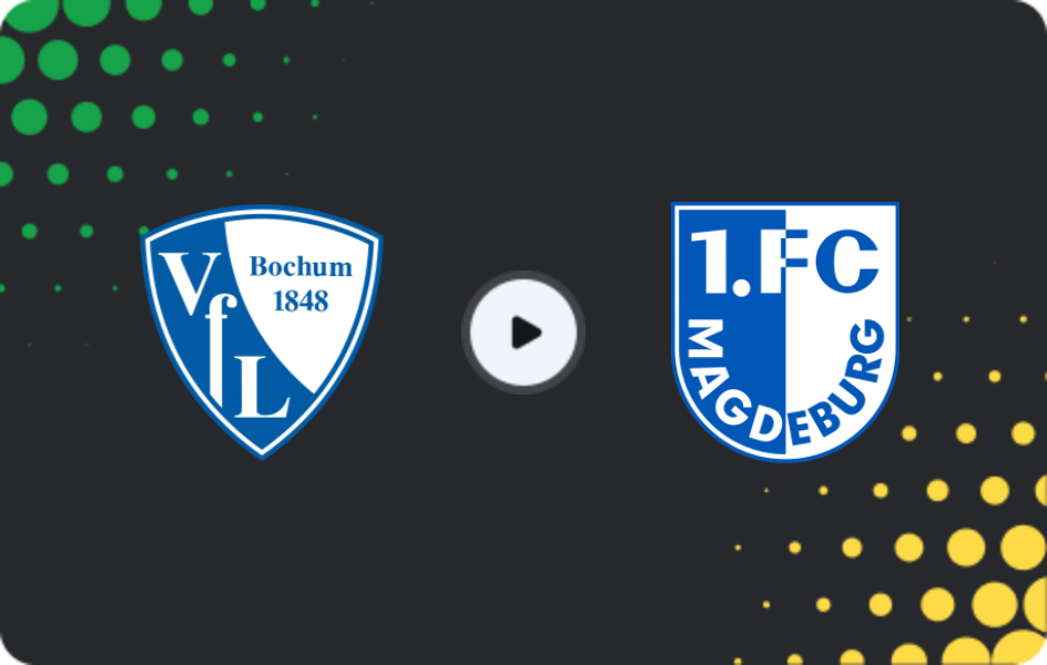 Where to watch Bochum — Magdeburg, 2. Bundesliga, 02.11.2025