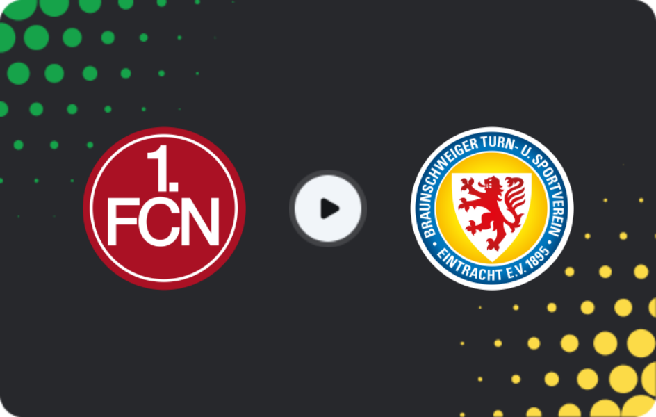 Where to watch Nürnberg — Eintracht Braunschweig, 2. Bundesliga, 01.11.2025