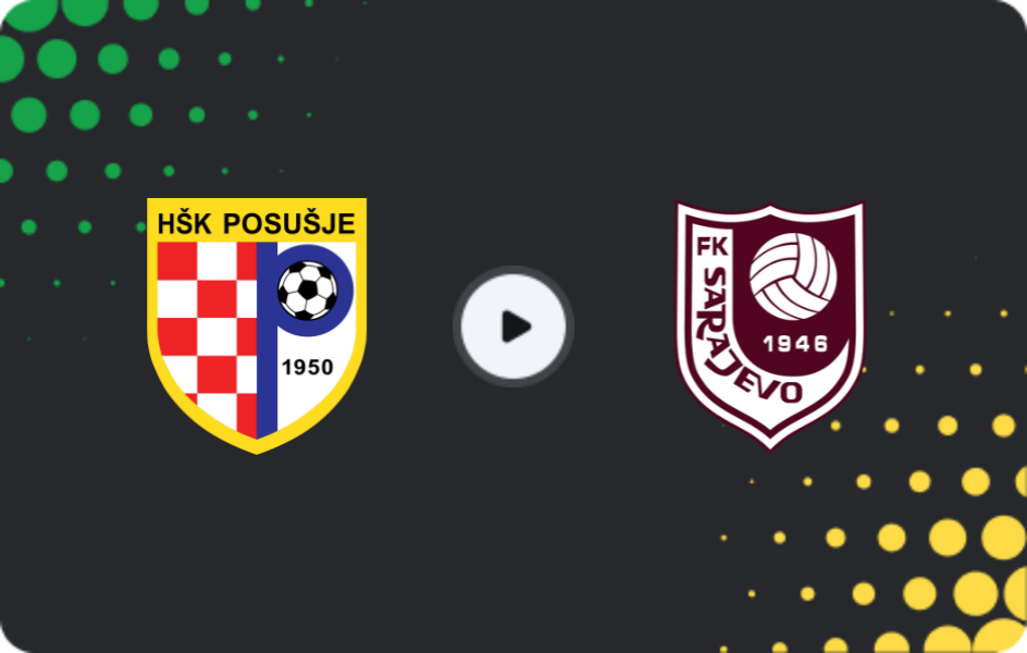 Where to watch Posušje — FK Sarajevo, Premijer Liga, 02.11.2025