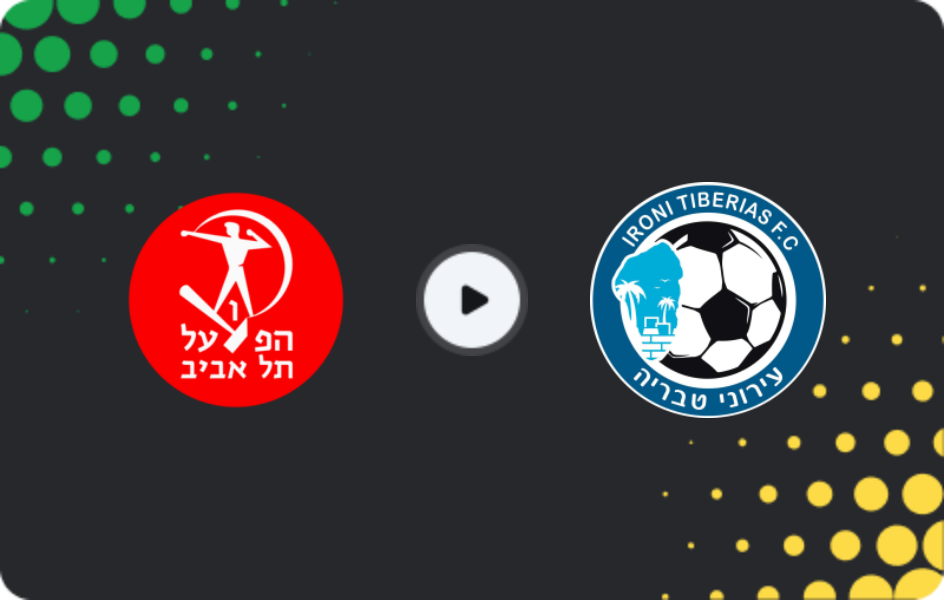 Where to watch Hapoel Tel Aviv — Ironi Tiberias, Ligat Ha'al, 01.11.2025