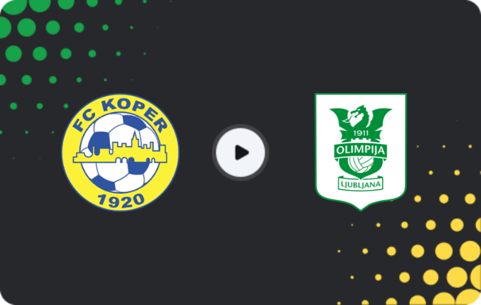 Where to watch Koper — Olimpija Ljubljana, PrvaLiga, 02.11.2025