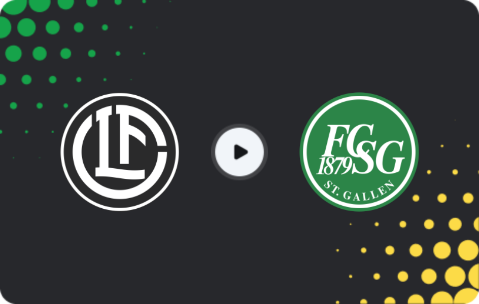 Where to watch Lugano — St. Gallen, Super League, 02.11.2025
